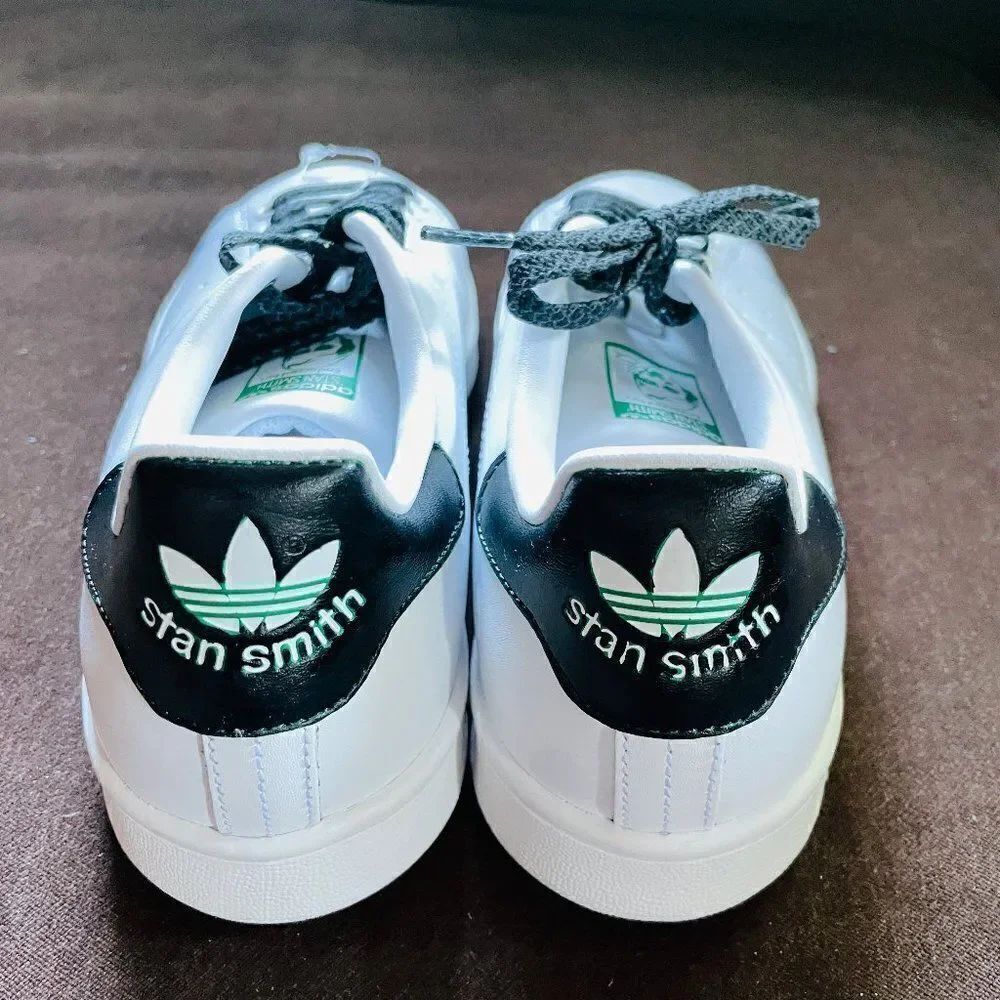 New White Black Stan Smith Adidas court sneakers Womens 9 US 41 1/3 EUR - Picture 12 of 14